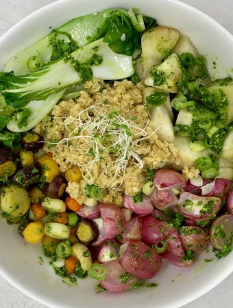 Quinoa Buddha Bowl with roasted vegetables