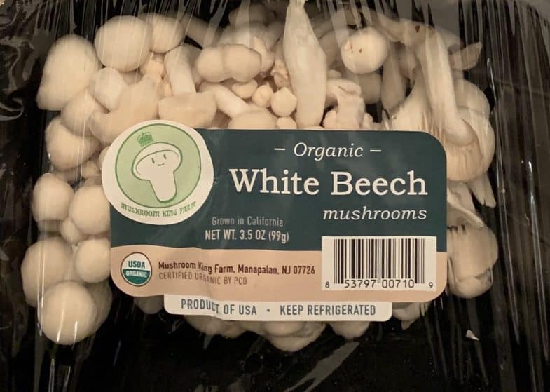 Package of White Beech Mushrooms
